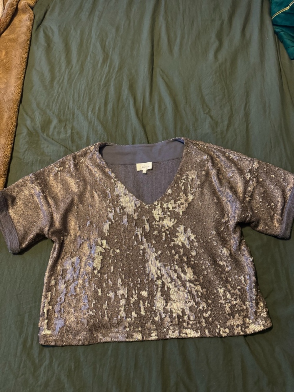 Deletta Black Label Knit Top - gold